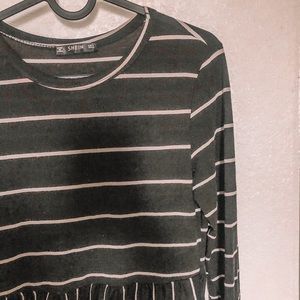 Black striped SHEIN midi dress